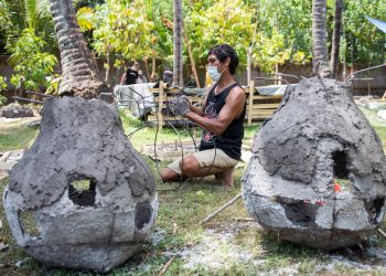 Hamparan Umah Be Baru di Desa Nelayan Ikan Hias